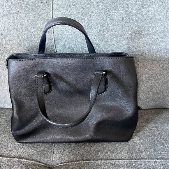 Kate Spade Laurel Way Evangelie Satchel Black (gold trim) - Picture 3 of 11